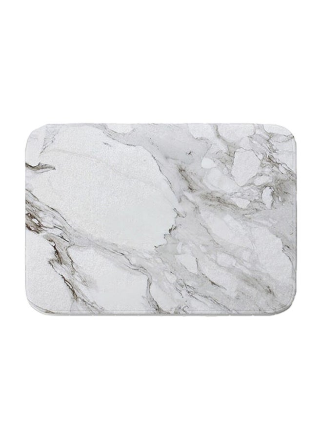 Generic - Marble Pattern Non-Slip Floor Mat White 40x60cm - Image 1