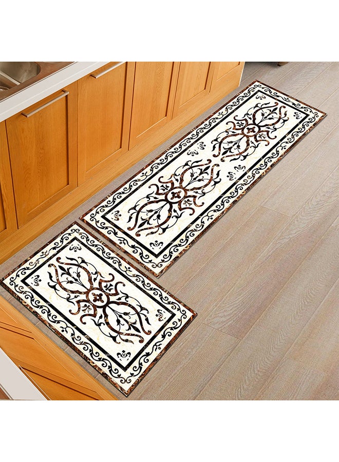 Ethnic Style Printed Anti-Skidding Durable Kitchen Mat Multicolour 40x60centimeter
