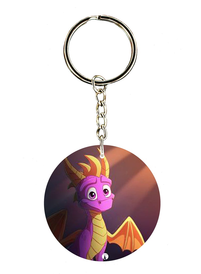 بي بي سلسلة مفاتيح مطبوعة بتصميم من لعبة Spyro