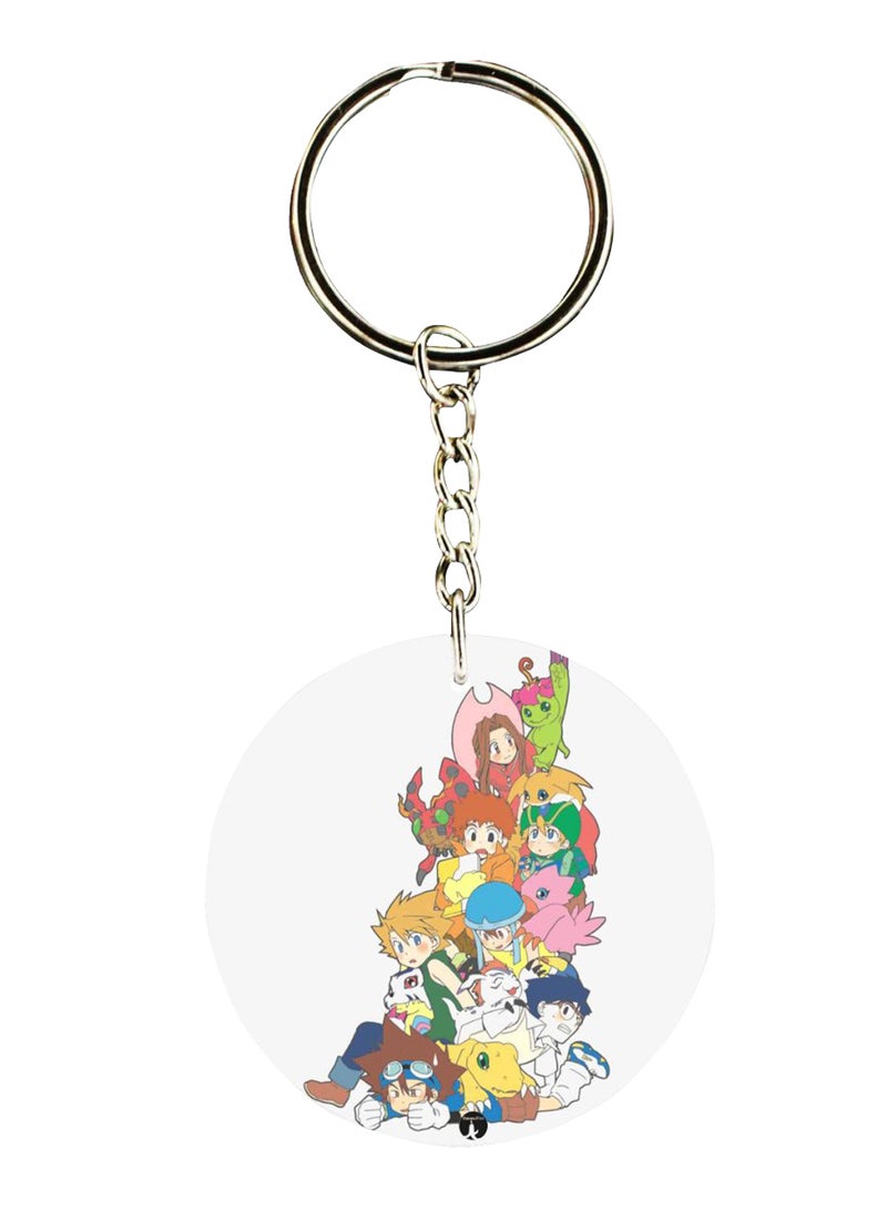 BP Double Sided Digimon Printed Keychain