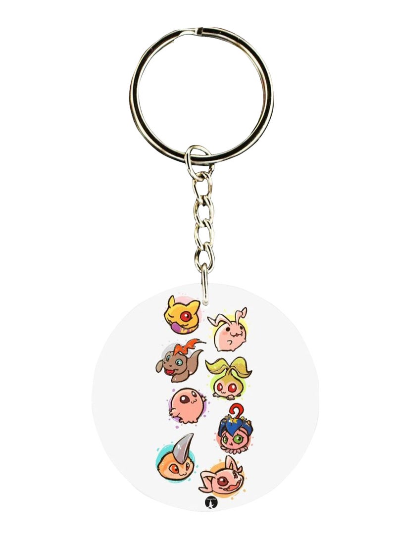 BP Double Sided Digimon Printed Keychain