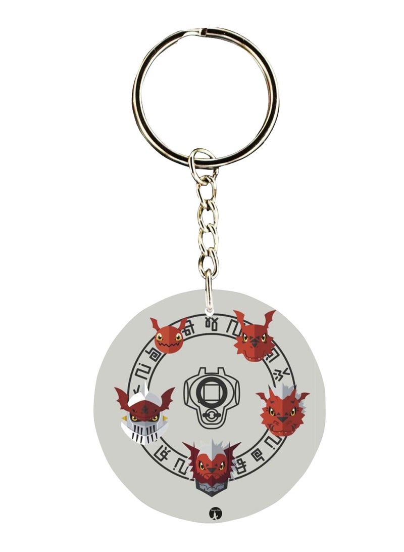 BP Double Sided Digimon Printed Keychain