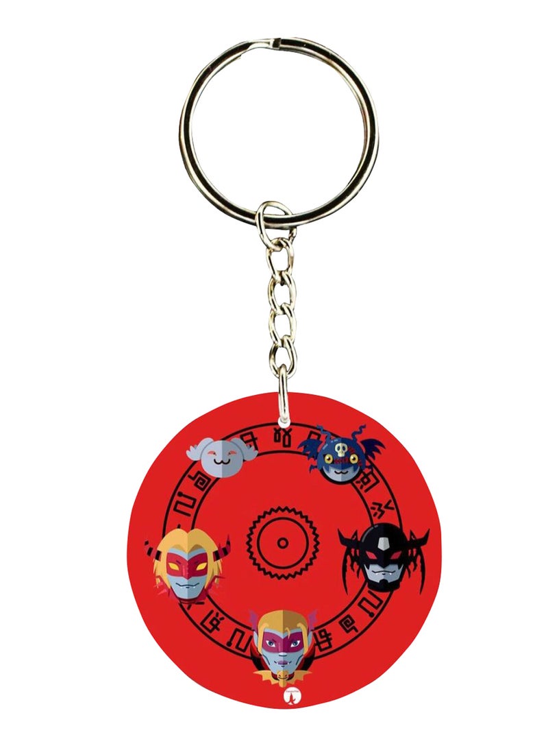 BP Double Sided Digimon Printed Keychain
