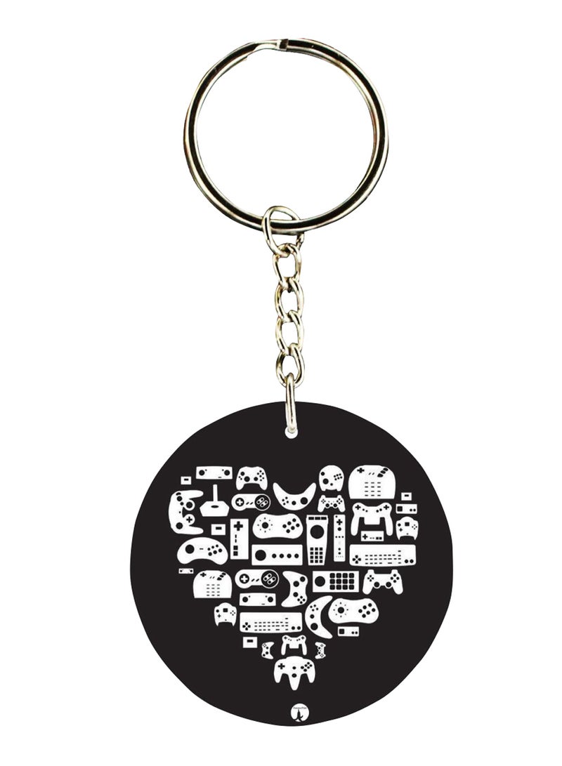 BP Double Sided Controllers Printed Keychain