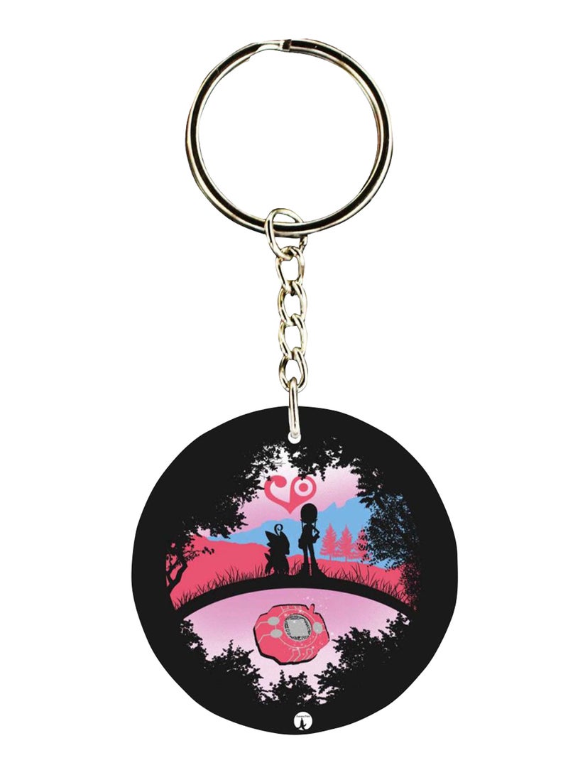 BP Double Sided Digimon Printed Keychain