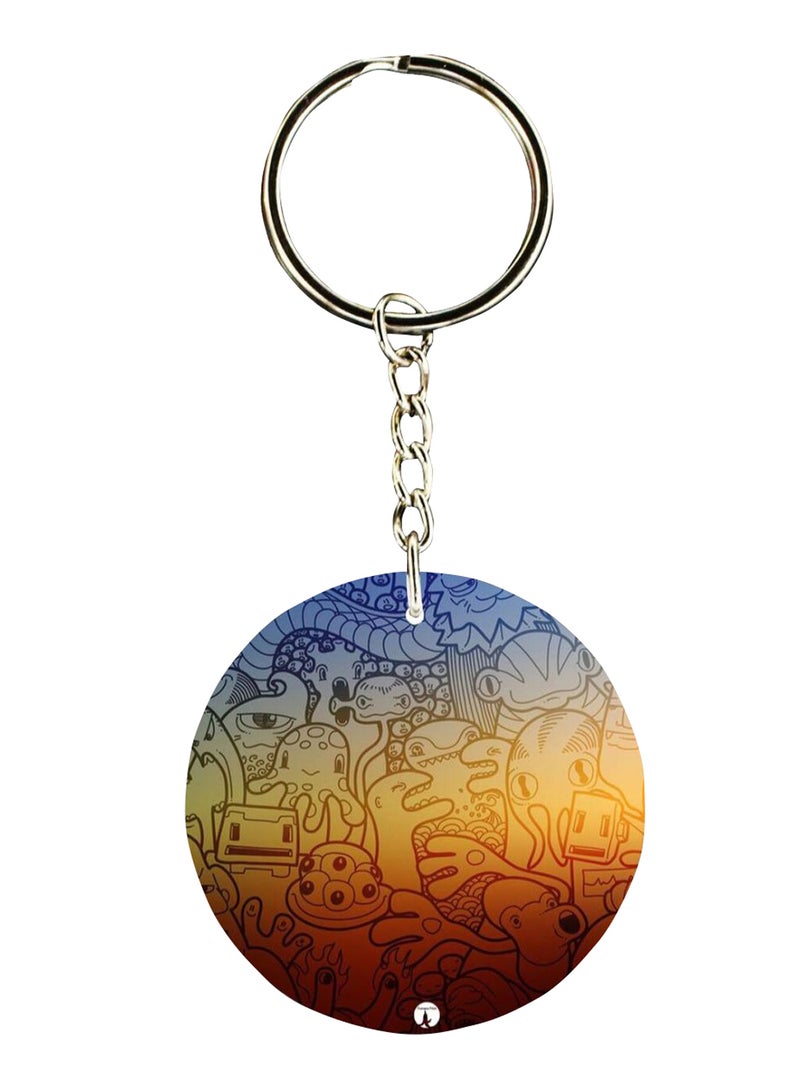 BP Double Sided Random Things Keychain