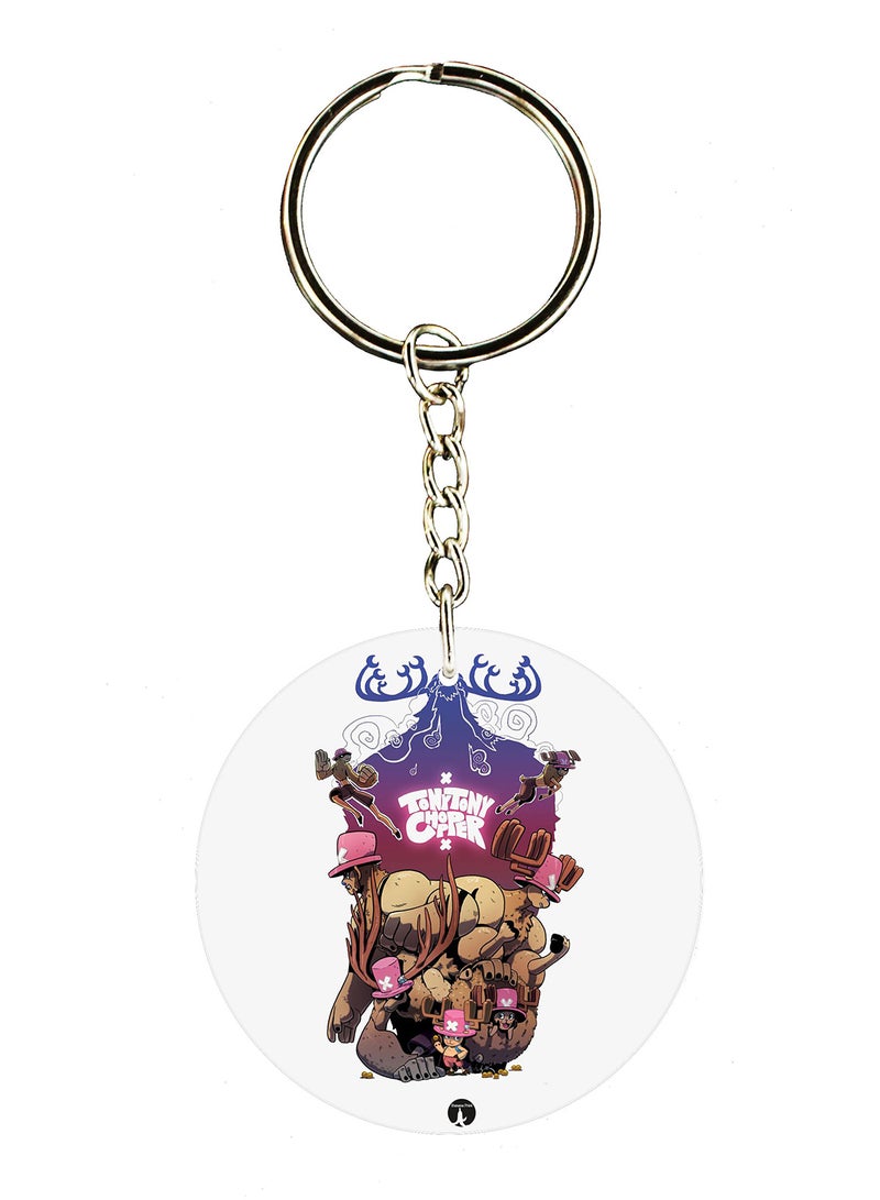 بي بي سلسلة مفاتيح بطبعة شخصية الأنمي توني تشوبر على كلا الجانبين