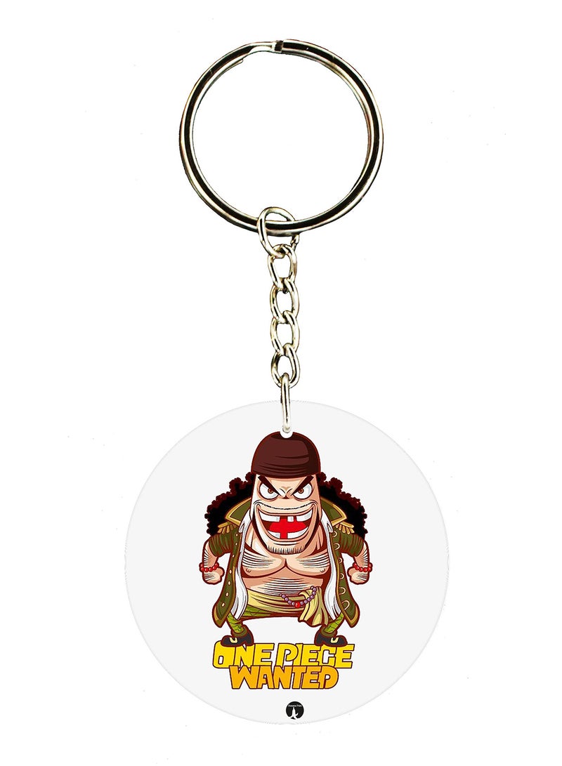 BP Double Sided One Piece Wanted Printed Keychain