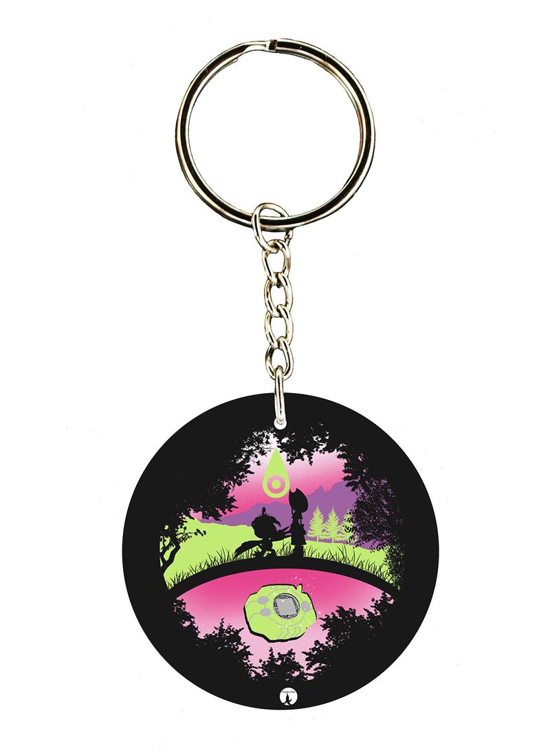 BP Double Sided Anime Digimon Printed Keychain