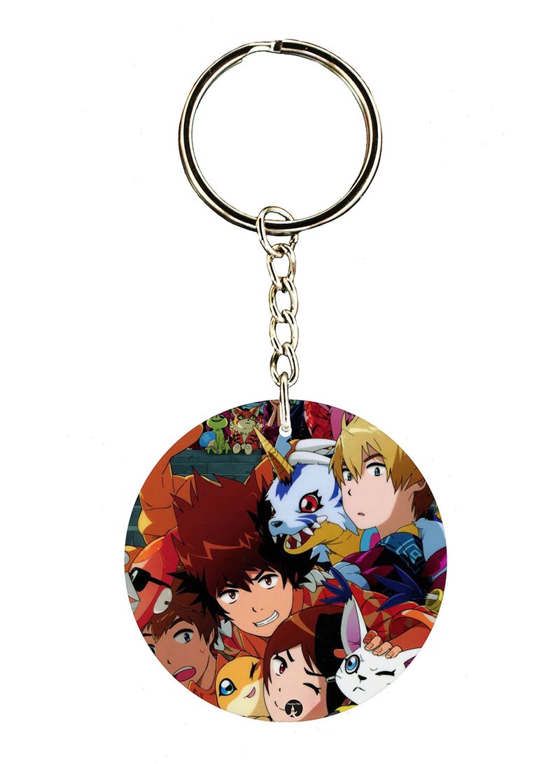 BP Double Sided Anime Digimon Printed Keychain