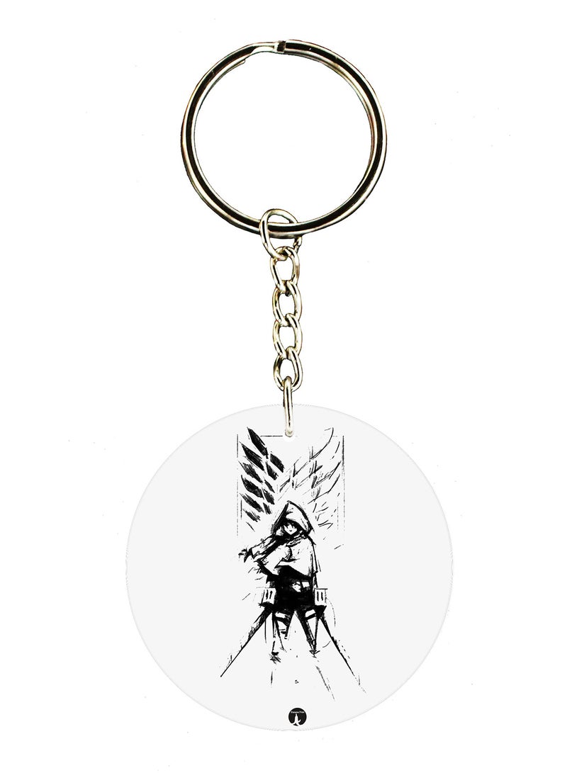 BP Double Sided Anime Attack On Titan Printed Keychain