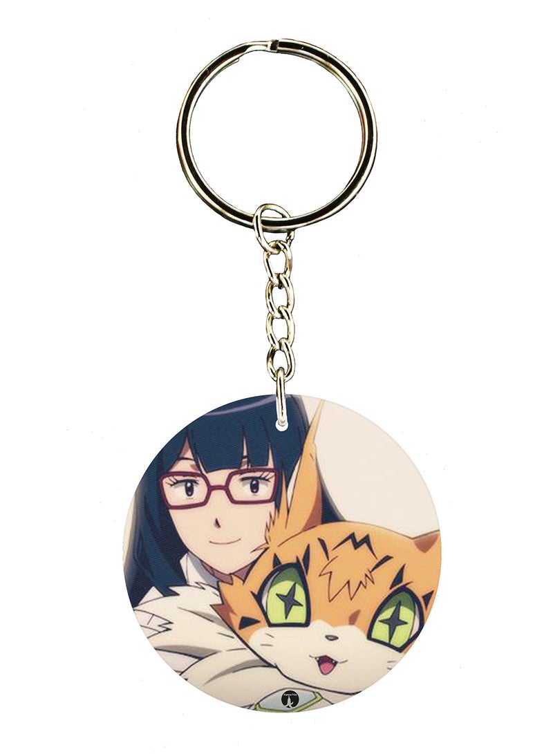 BP Double Sided Anime Digimon Printed Keychain