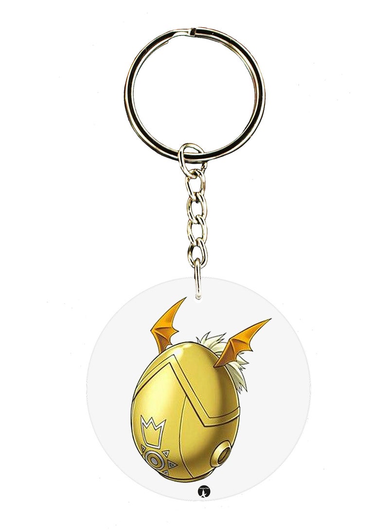 BP Double Sided Anime Digimon Printed Keychain