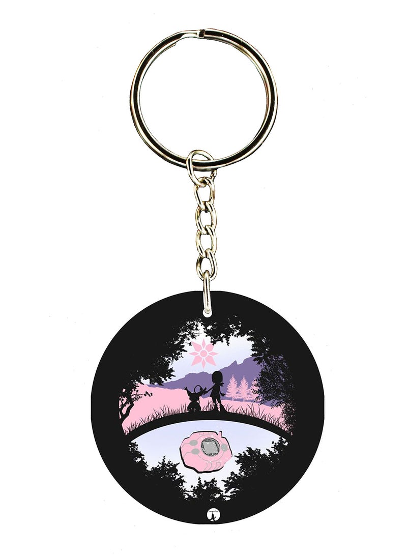BP Double Sided Anime Digimon Printed Keychain