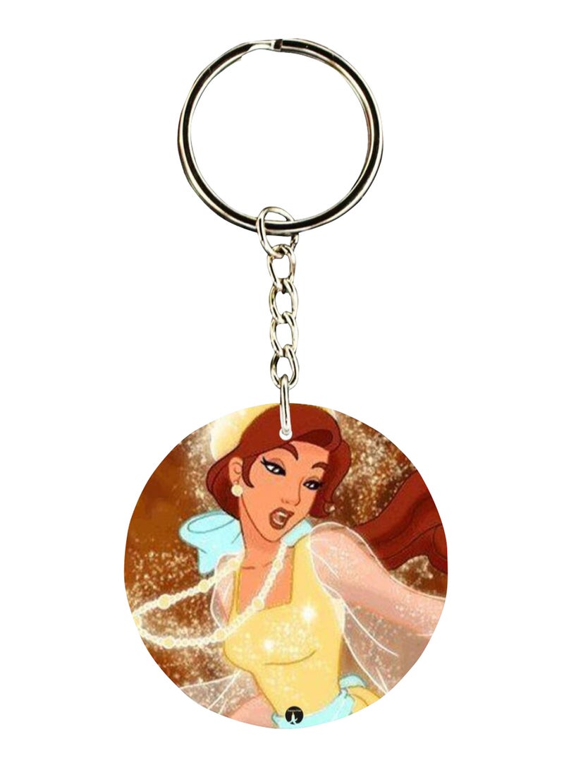 بي بي سلسلة مفاتيح مطبوعة من الجانبين بتصميم فيلم Anastasia