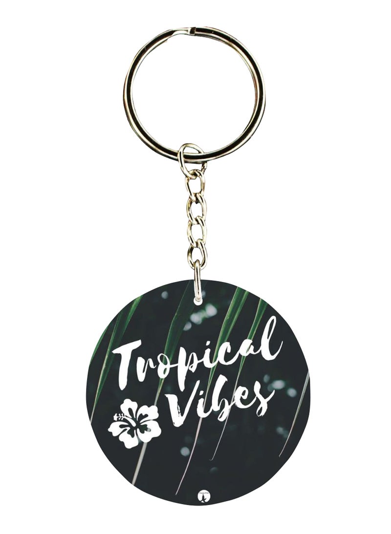 BP Double Sided English Phrases Printed Keychain