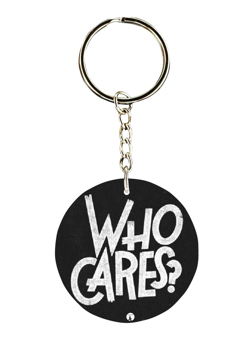 BP Double Sided English Phrases Printed Keychain