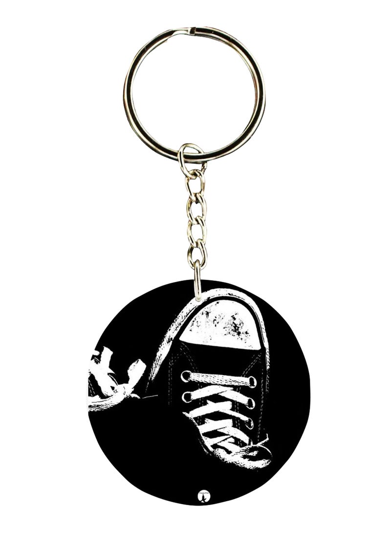 BP Double Sided Shoe Printed Keychain