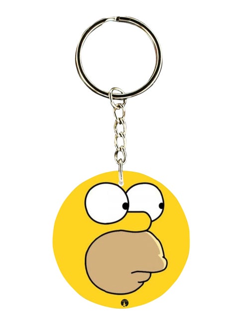 Double Sided The Simpsons Printed Keychain