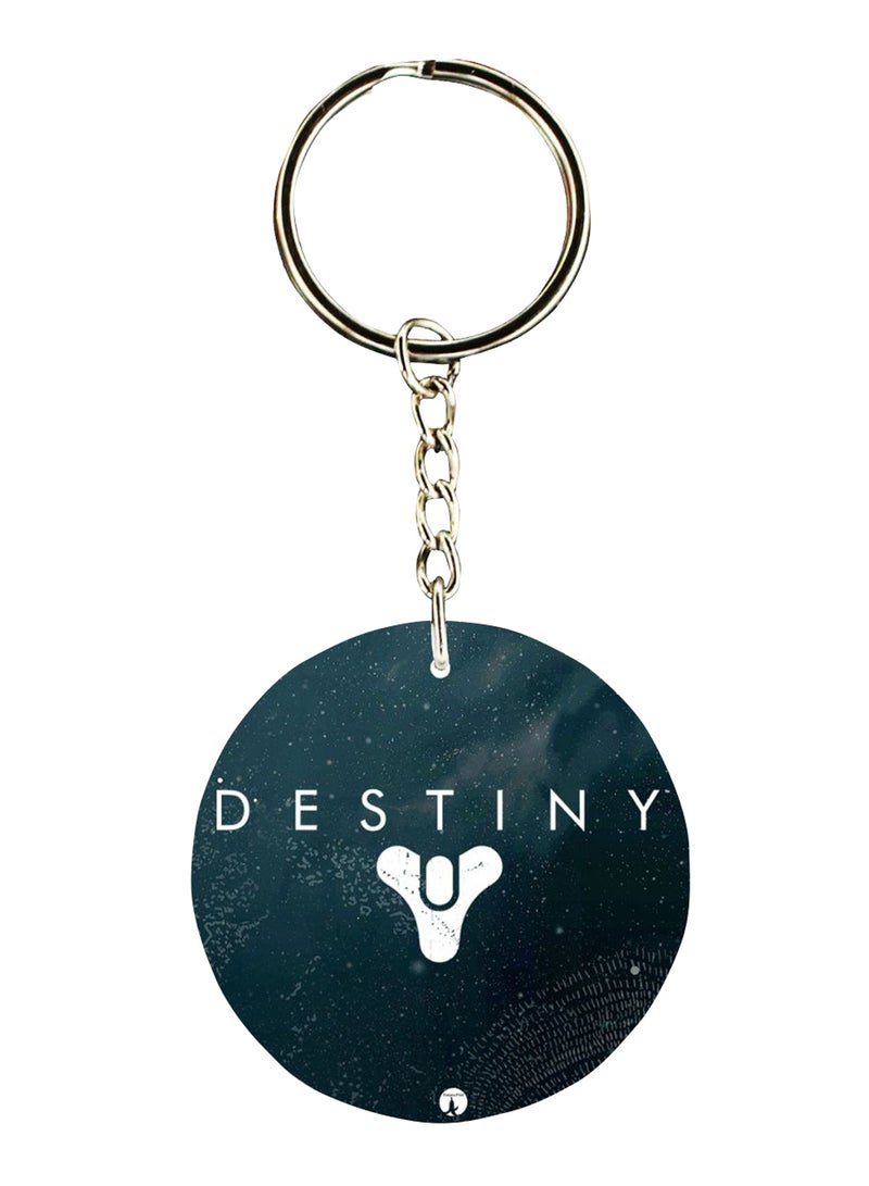 بي بي سلسلة مفاتيح بطبعة من لعبة الفيديو "Destiny" على الجانبين