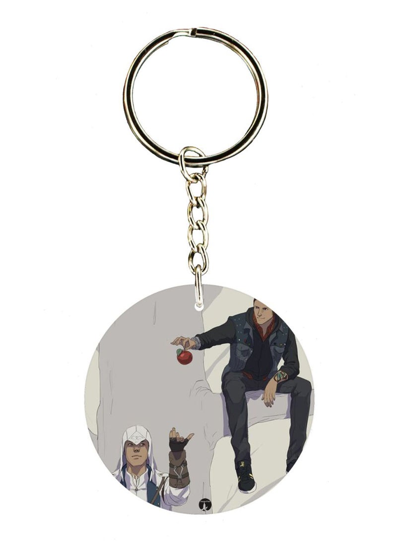 BP Assasins Creed Double Side Printed Keychain