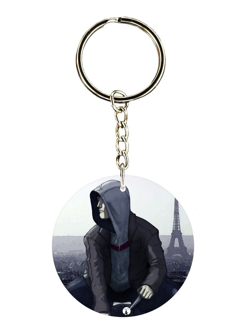 BP Assasins Creed Double Side Printed Keychain