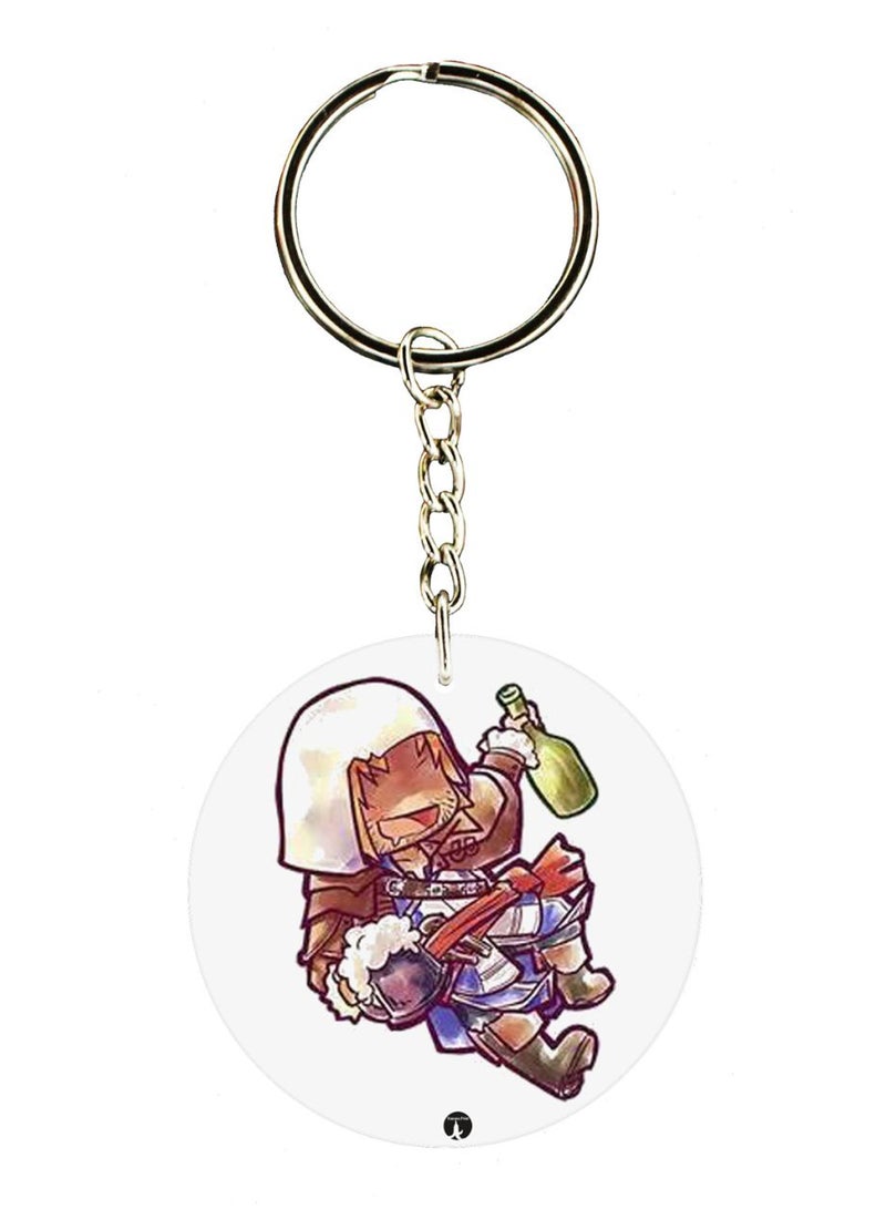 BP Assasins Creed Double Side Printed Keychain