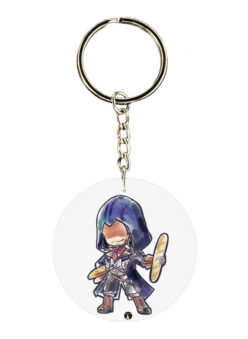 بي بي سلسلة مفاتيح بطبعة لعبة Assassin's Creed على الجانبين