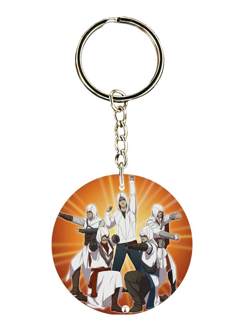 BP Assasins Creed Double Side Printed Keychain