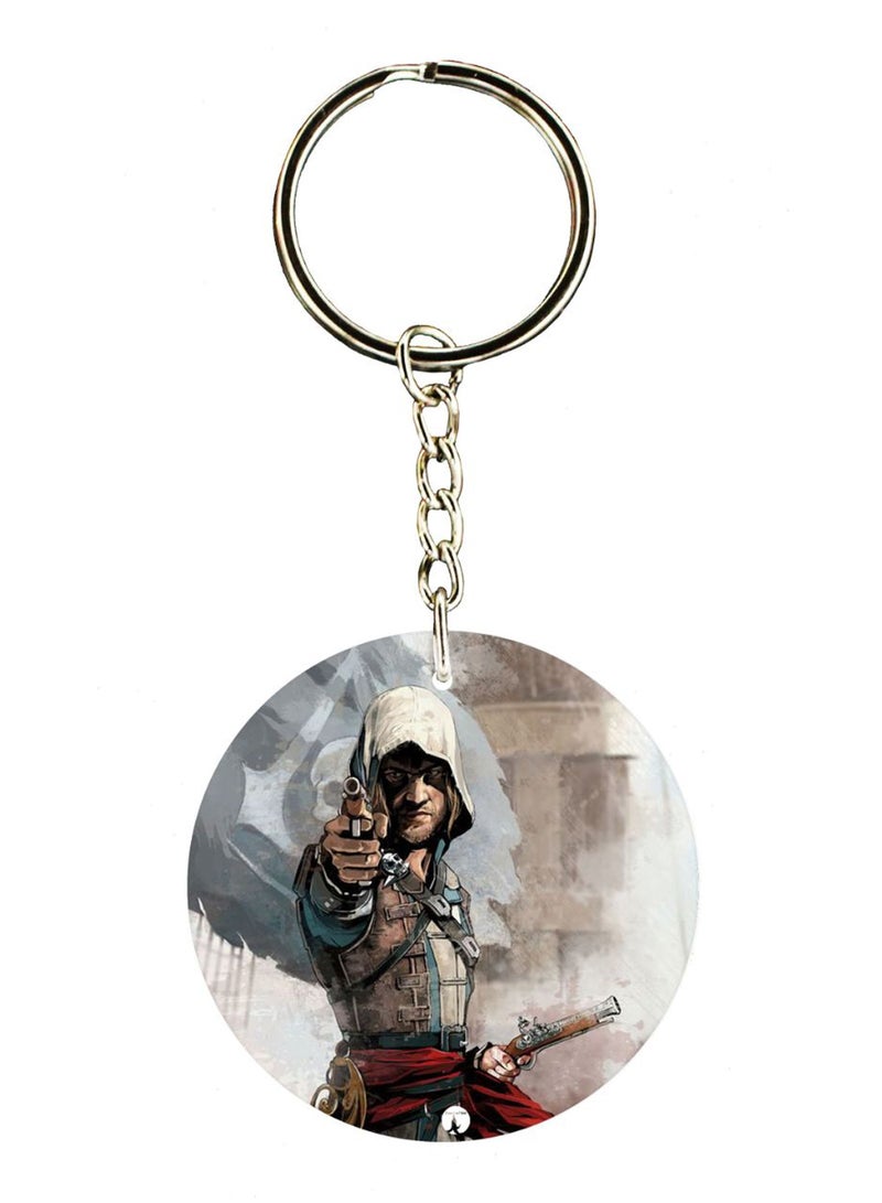 BP Assasins Creed Double Side Printed Keychain