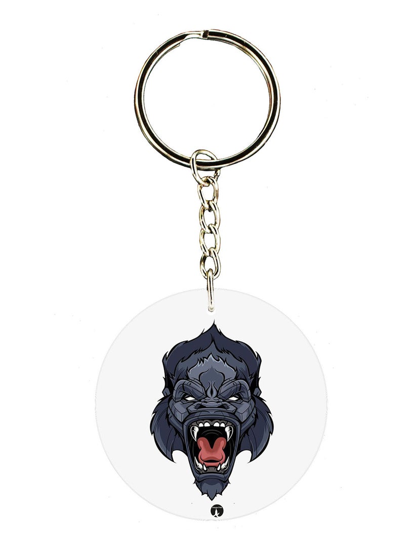 BP A Gorilla Double Side Printed Keychain