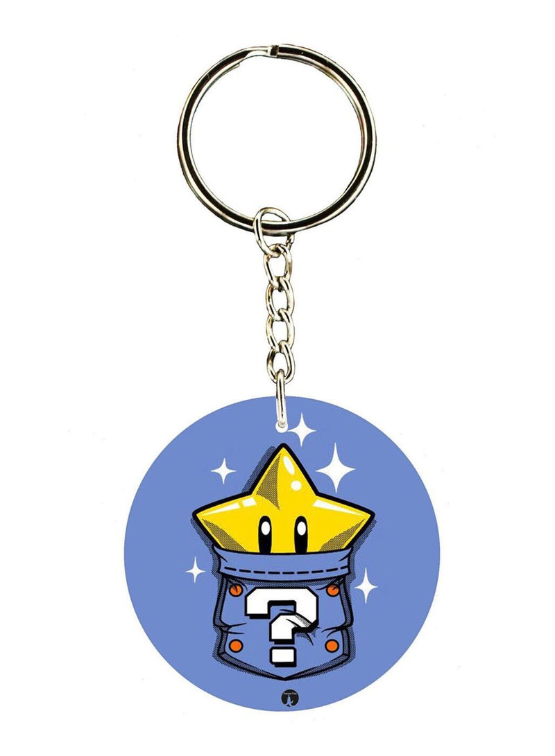 BP Super Mario Double Side Printed Keychain 