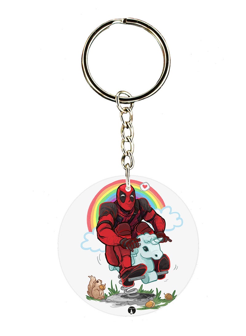 BP Deadpool Double Side Printed Keychain
