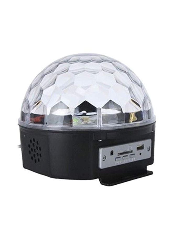 مصباح من الكريستال مزود بضوء LED على شكل كرة سحرية مع مشغل Mp3 متعدد الألوان 6.9x7.6x7.5بوصة