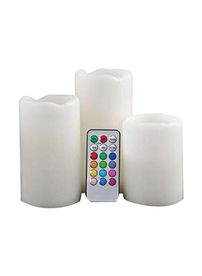 3-Piece Wireless LED Flameless Candle Light White