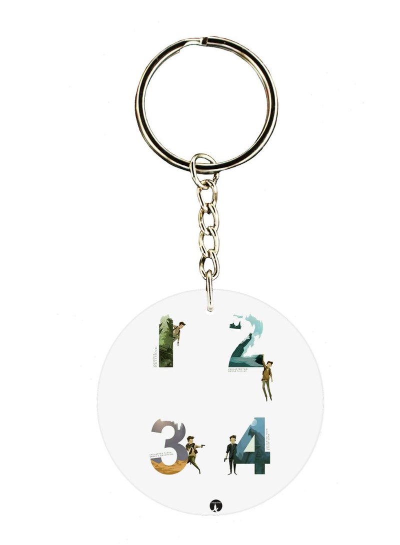 BP Uncharted Double Side Printed Keychain