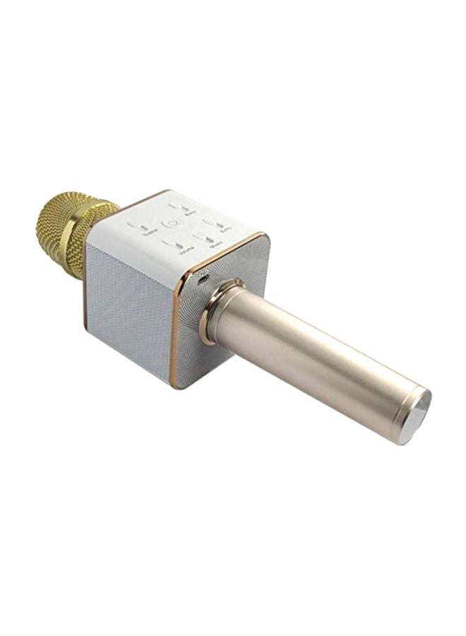 Wireless Handheld Karaoke Microphone Q7 Silver/Gold/White - Image 1