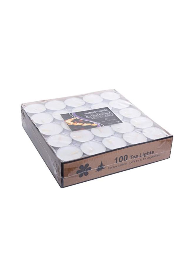 Generic 100-Piece Tea Light Candle White  - Image 3