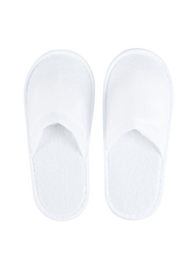 Juvale 24-Pair Disposable Slippers White - Image 1