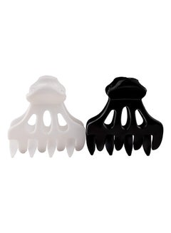 Curly Hair Solutions 12 Piece Roller Jaw Clamps Set Black/White  - Image 2