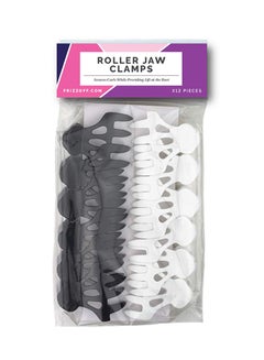 Curly Hair Solutions 12 Piece Roller Jaw Clamps Set Black/White  - Image 1