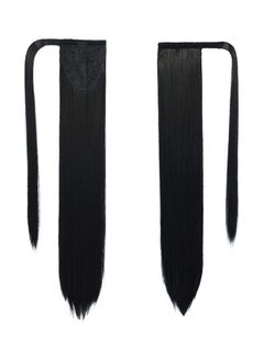 Natural Long Hair Ponytail Extension Clip Black 28inch