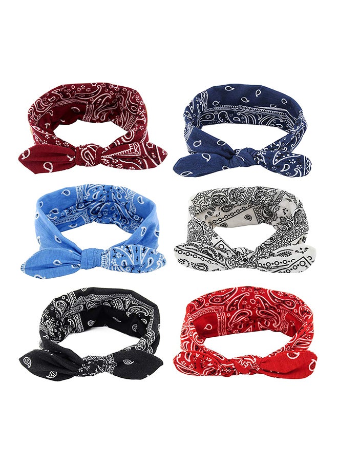 Yeshan 6-Piece Hogoo Bow Head Band Set Multicolour