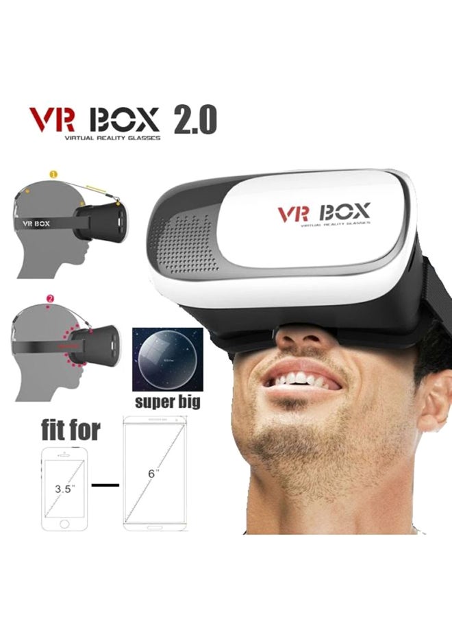 VR Box Virtaul Reality 3D Glass Black/White  - Image 4