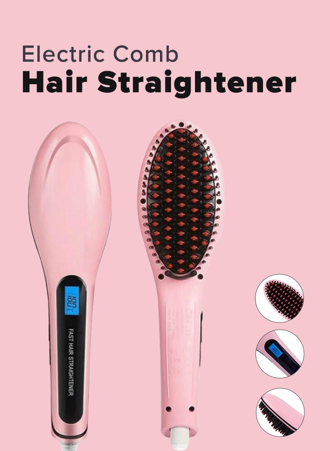 Hair Straightener With LCD Display Pink - Image 3