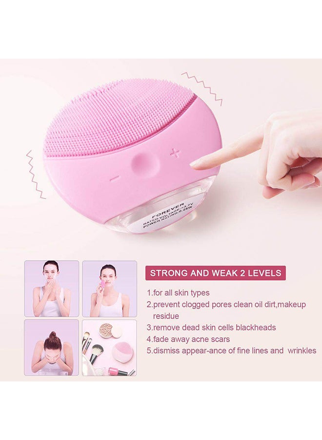 Forever - Lina Mini Silicon Facial Cleansing Device Light Pink - Image 1