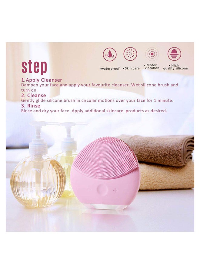 Forever - Lina Mini Silicon Facial Cleansing Device Light Pink - Image 1