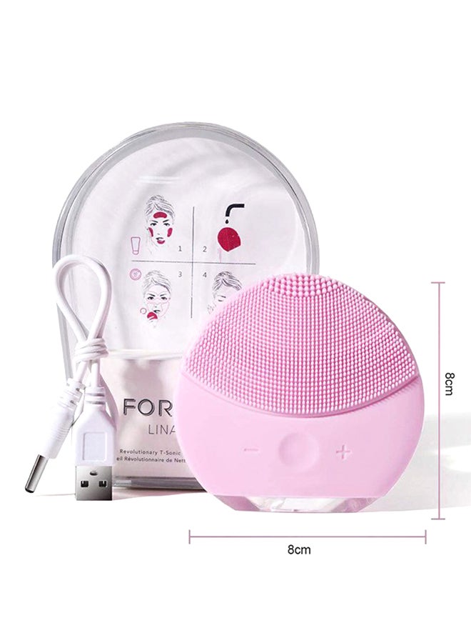Forever - Lina Mini Silicon Facial Cleansing Device Light Pink - Image 1