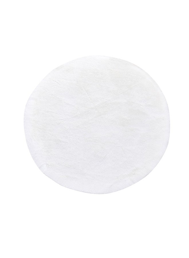European Round Wear-Resistant Rug White 80cm