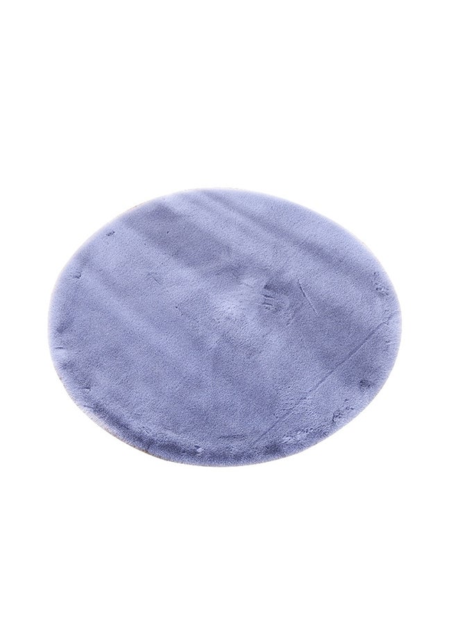 European Round Wear-Resistant Rug Blue 80cm